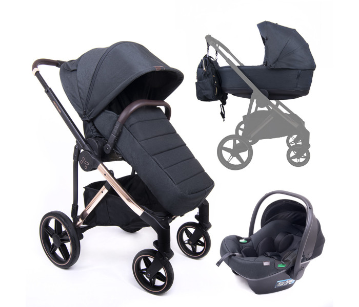 Kolica Luxe 3u1 Motto crna