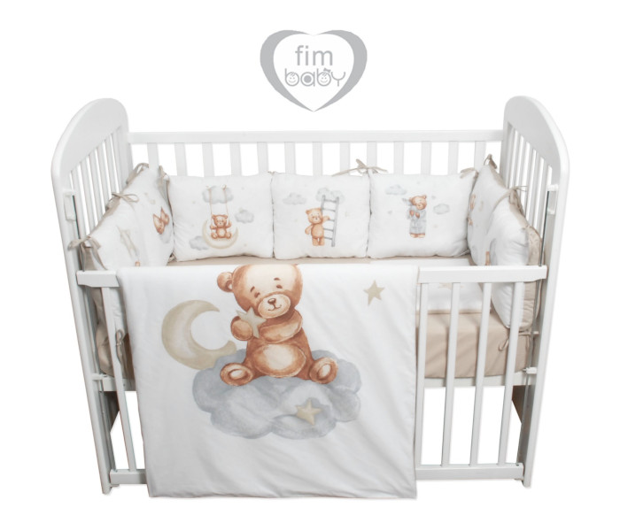 Posteljina sa jastucima Teddy krem