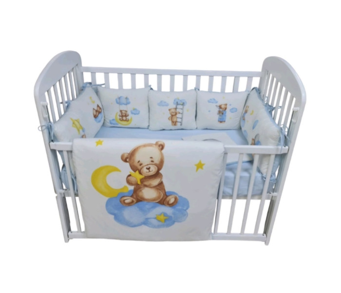 Posteljina sa jastucima Teddy plava