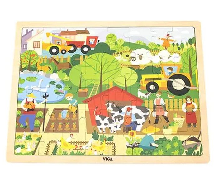Igračka Master drvene puzle farma 48kom.