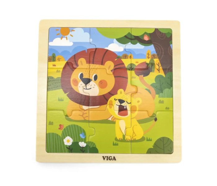 Igračka Master drvene puzle lav 9kom.