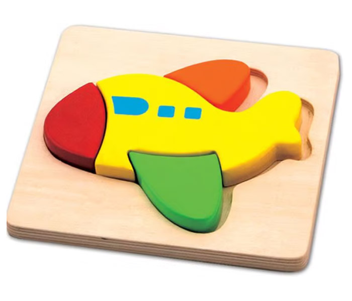 Igracka drvene puzle 4 dijela - avion