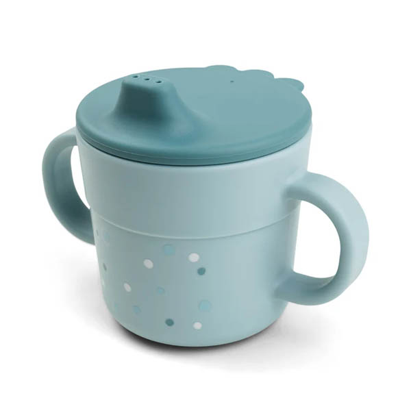 Dječija šolja 2 u 1, Happy dots Blue