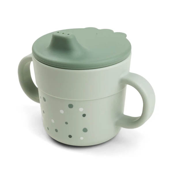 Dječija šolja 2 u 1, Happy dots Green