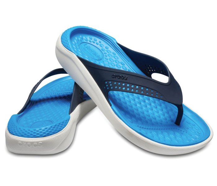 Crocs japanka lite ride plavo-bela za muskarca