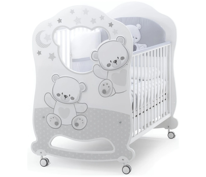 Krevet Oblo` Jolie white/grey