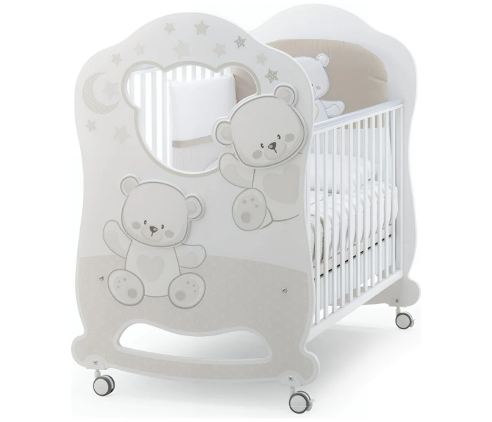 Krevet Oblo` Jolie white/taupe