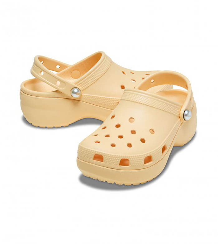 Crocs klompe Classic Platform Pearl žute
