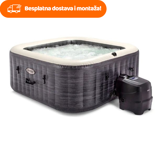 Intex hidromasažni bazen PureSpa Bubble Massage Greystone Deluxe za 4 osobe 2.11m