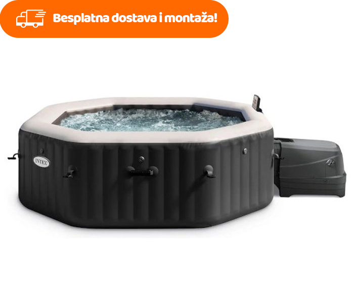 Intex hidromasažni bazen ComboSpa Onyx Black Octagon  za 6 osoba 2.18m