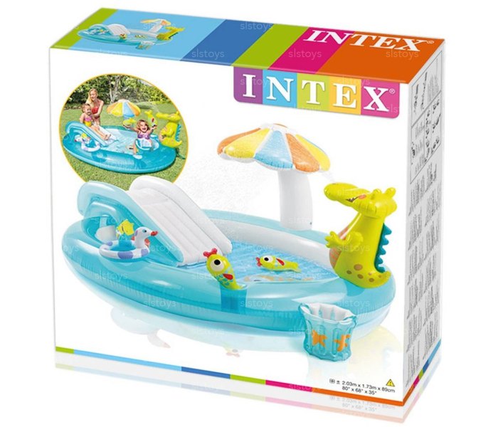 Intex bazen sa toboganom Gator Play Center 201x170x84 cm