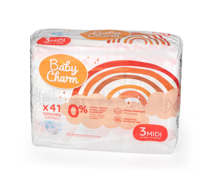 Babycharm pelene midi 4-9 kg ,41 kom