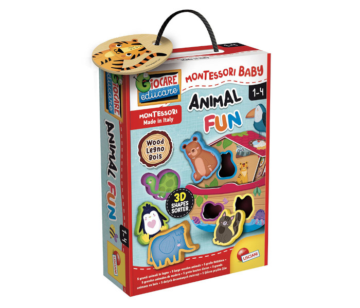 Montesori baby - drvene puzzle baby životinje