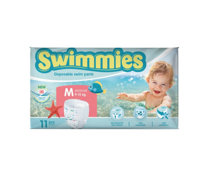Swimmies pelene za kupanje Medium 9-15 kg 11kom