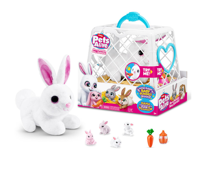 Interaktivna igračka Zuru Pets alive zečica i bebe