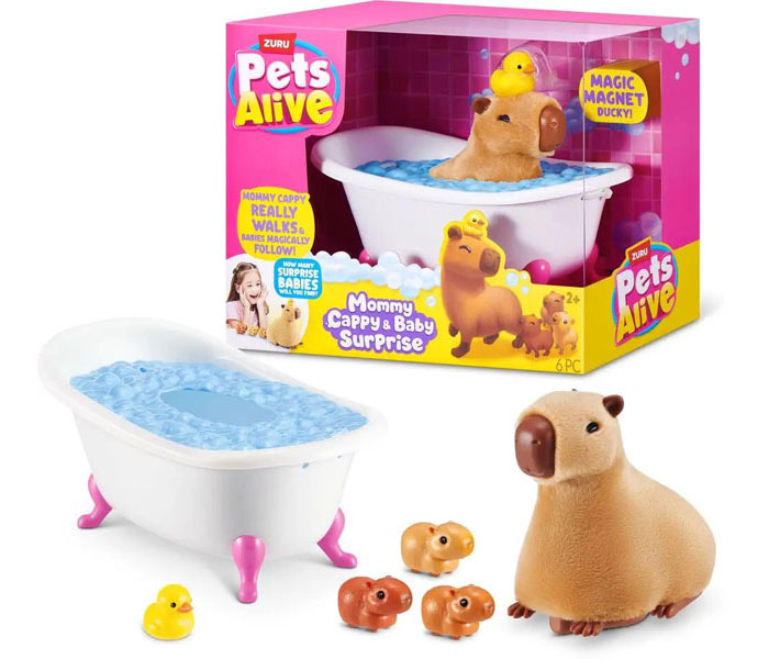 Interaktivna igračka Zuru Pets alive mama kapibara i bebe