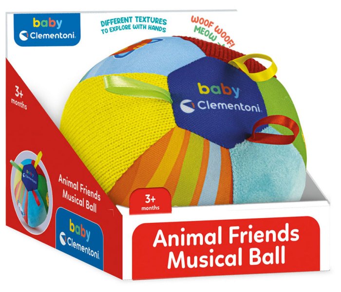 Igračka Clementoni muzička lopta Animal friends