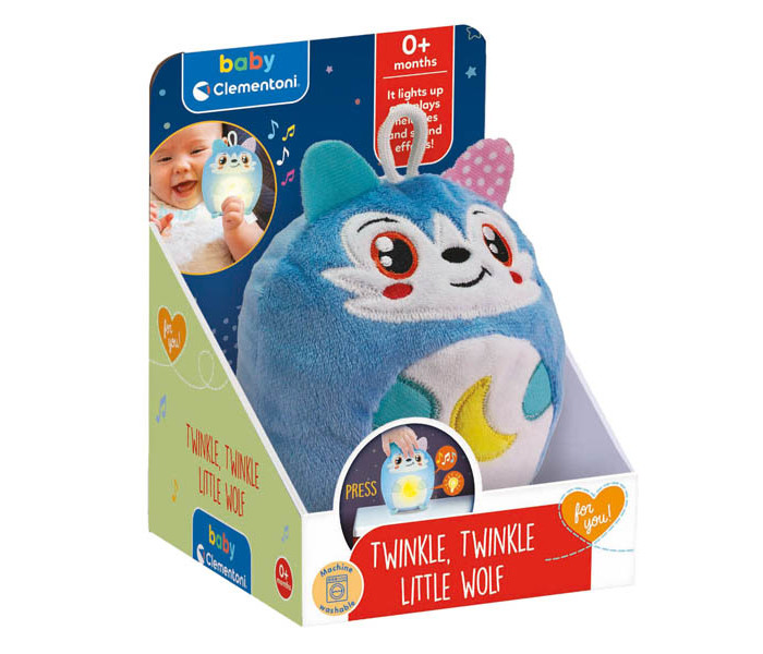 Igračka Clementoni baby, plišana igračka i lampa vuk