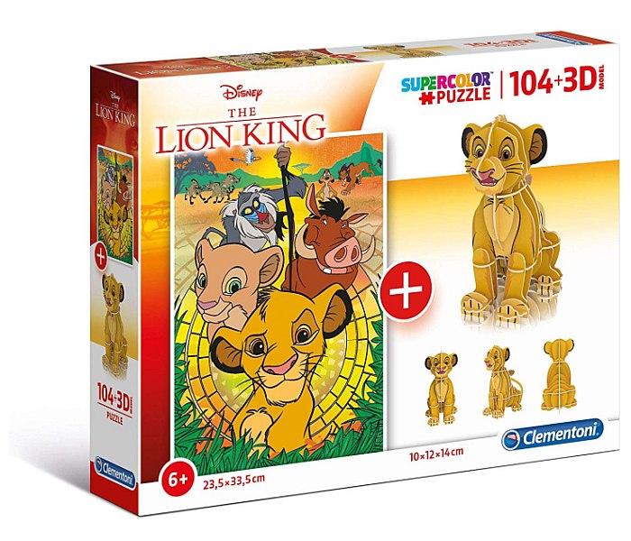 Igracka Clementoni Puzle 104 kom. 3D lion king