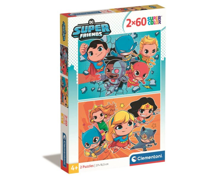 Igračka Clementoni puzle 2x60 DC Comics superfriends