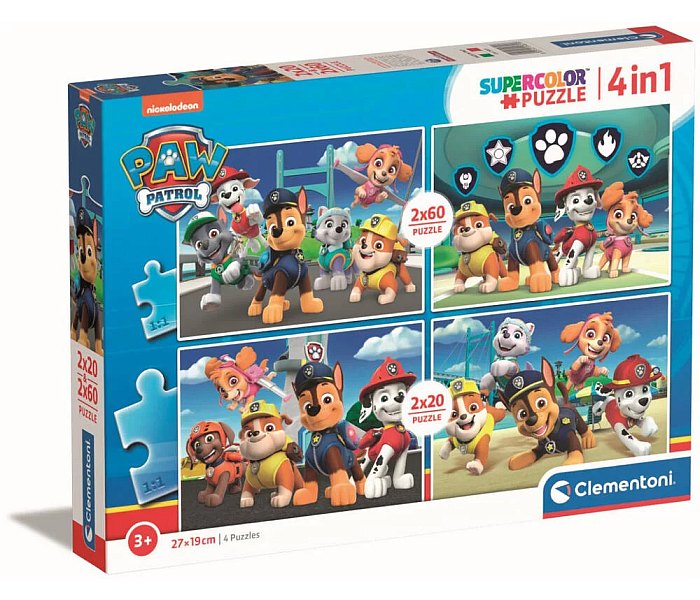 Igračka Clementoni Puzle 2x20 +2x60 Paw Patrol