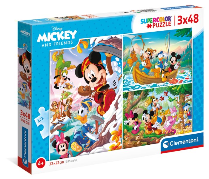 Igračka puzzle Clementoni 3x48 Mickey and friends