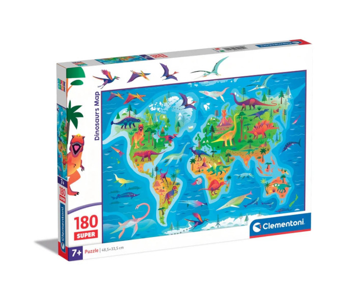Igračka Clementoni puzle 180 kom. Dinosaurus mapa