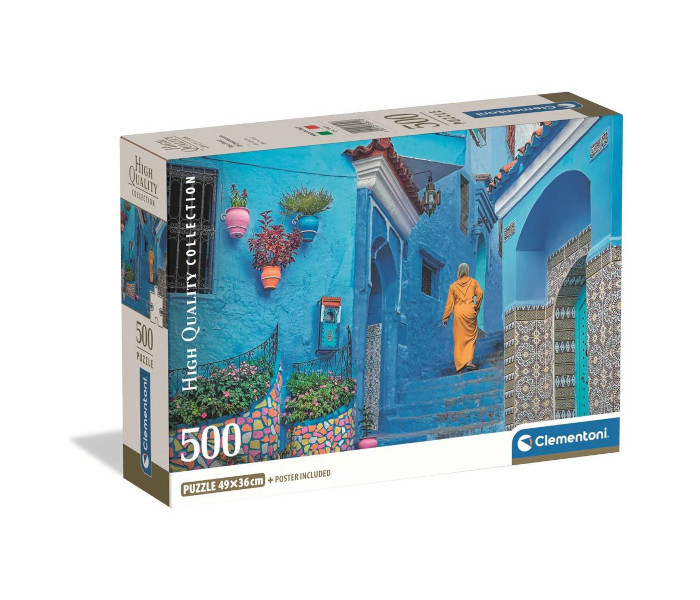 Igračka Clementoni puzle 500 kom., HQC blue street of Chefchaouen