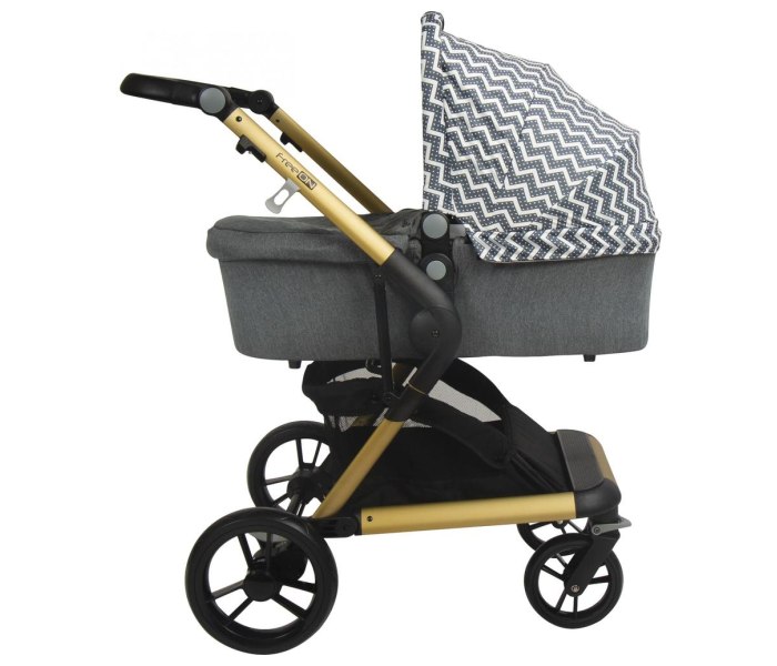 Kolica trio Vivere siva cik cak