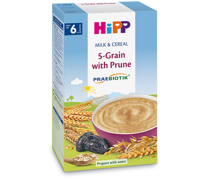 Kašica instant ml-pet vrsta žitarica sa suvom šljivom i praebiotikom 250g 6m