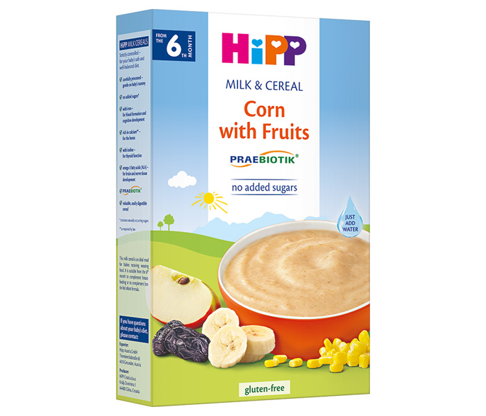 Kašica instant  - kukuruz sa vocem i prebioticom 250 gr 6mj