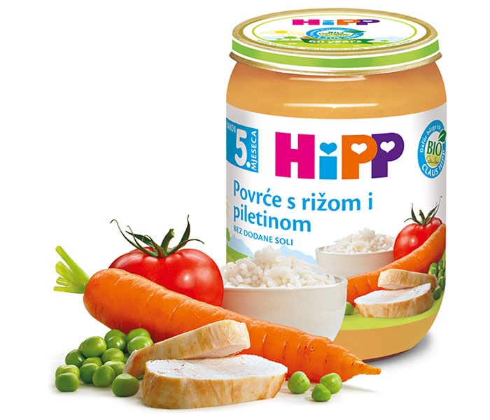 Kašica mesna - piletina sa riža/povrće 190gr