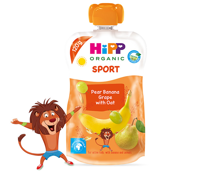 Voće u tubi-  sport-kruška,banana,grožđe sa ovsem 120g od  1.godine