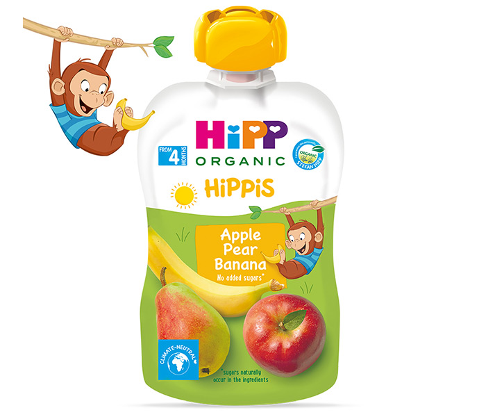 Voće u tubi-jabuka,kruška, banana 100g 4mj