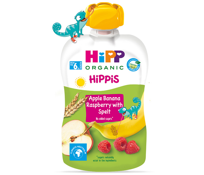 Voće u tubi-jabuka, banana i malina sa integralnim žitaricama 100g 6mj