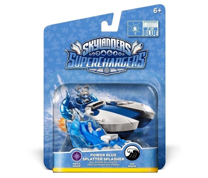 Skylanders Super Chargers Vehicle Blue Splatter Splasher