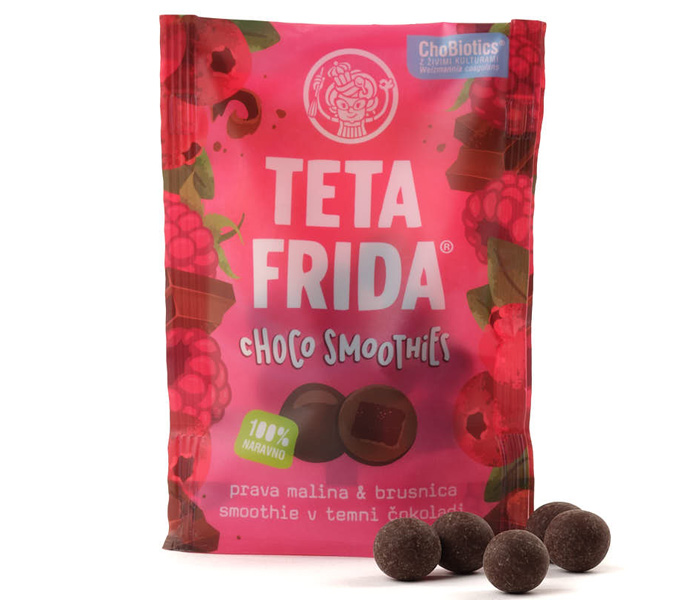 Teta Frida choco smoothies malina i brusnica u crnoj cokoladi  40g