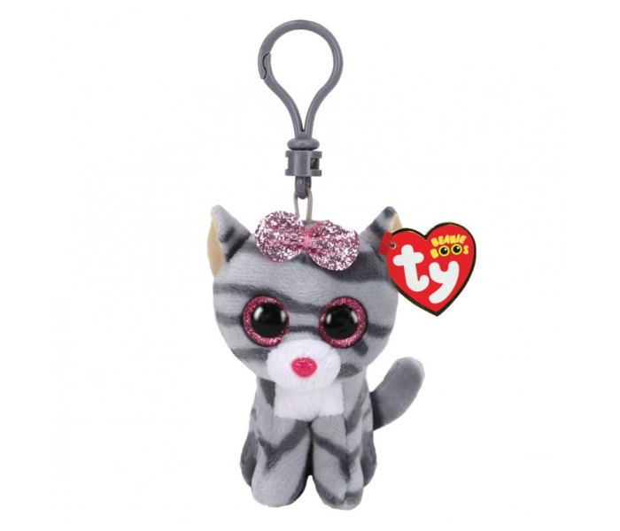 Igračka Ty Pliš mačka siva, 8,5cm.clip