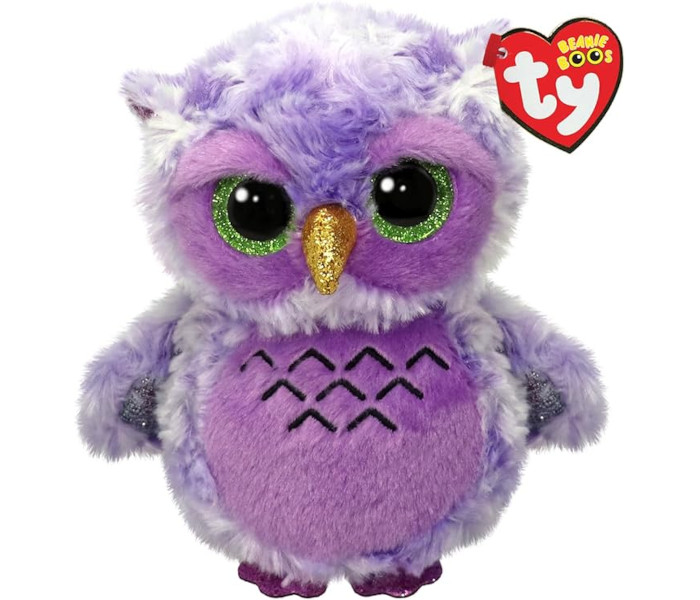 Igračka Ty Pliš ljubičasta sova 15cm