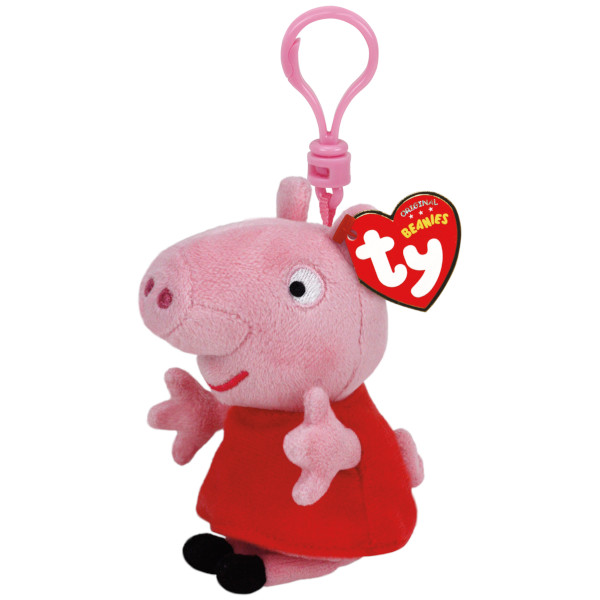 Igračka privezak Ty Pliš Pepa prase,clip