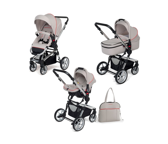 Kolica trio 3chic travel sistem cream