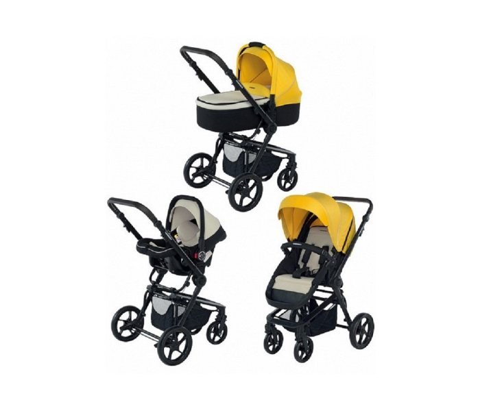 Kolica trio 3chic yellow