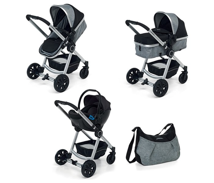 Kolica trio bikini plus - modular system grey