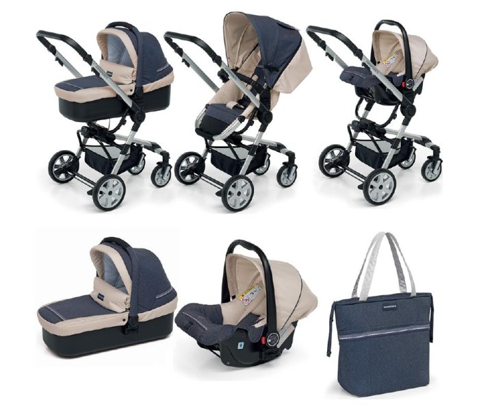 Kolica trio Supertres denim
