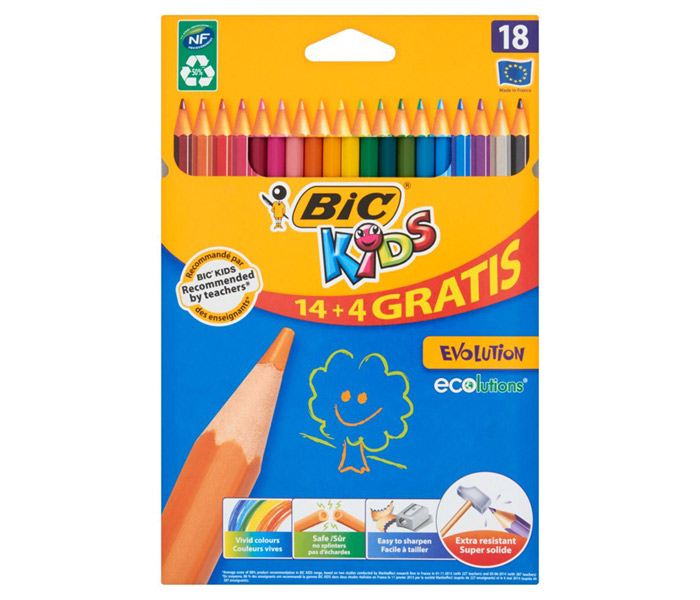 BIC Kids Evolution drvene bojice 14+4