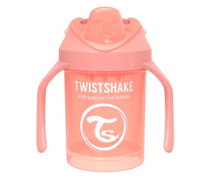 Šolja sa mekim kljunom Twistshake 230ml 4m+ pastelna narandžasta