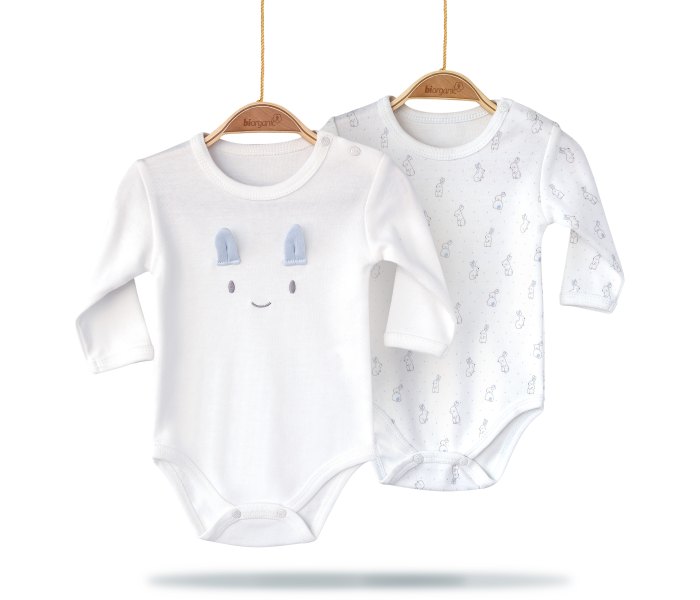 Bodi za bebe BiBaby zec 68 bež plava