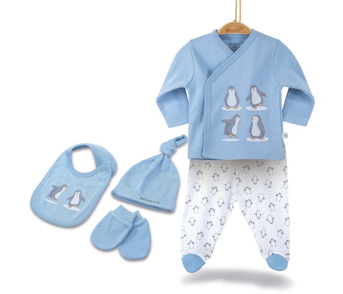 Set za novorodjence BiOrganic best friend 5 djelova plavi 56