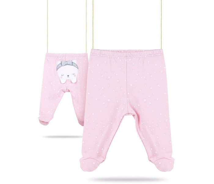 Pantalone za bebe BiBaby slatka macka pink