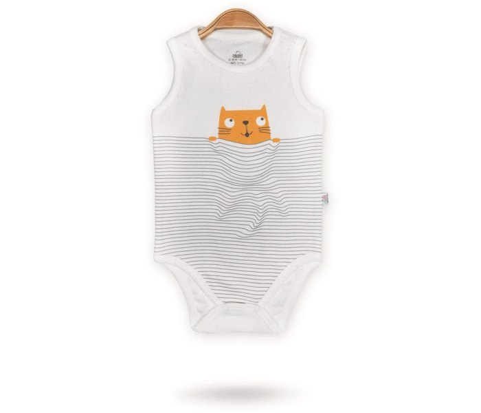 Bodi za bebe Bimini bez rukava mackice 80 bež